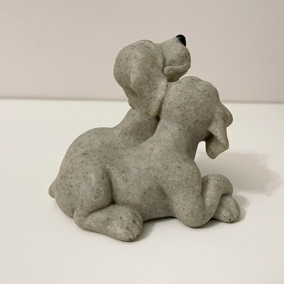 Vintage 2001 Quarry Critters Dog Figurine Pebbles And Patch Dogs - Picture 4 of 16